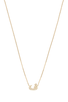 Oula XS Letter F Necklace, 18k Yellow Gold with Diamonds